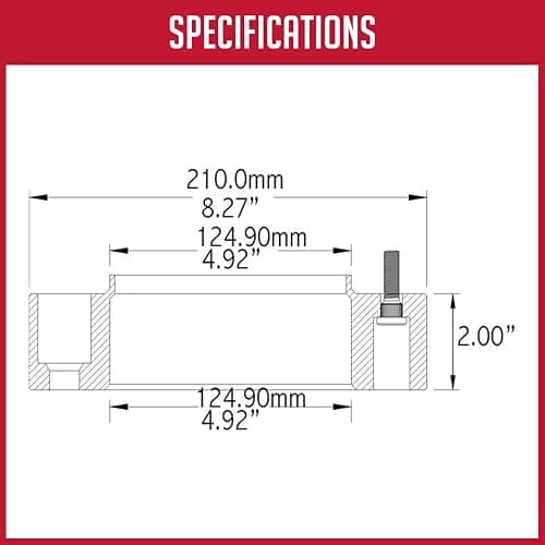 Wheel Accessories Parts 4 Pcs Hub Centric Wheel Spacers 8 on 170mm 8x170mm 2.00 Inch Thick 124.9mm Hub M14x1.5 14x1.5 Thread Stud Fits Ford F250 F350 Super Duty Single Rear Wheel ｜ Dually Front thumbnail 6