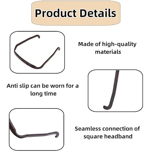 PAHAFENRY 4 PCS Square Invisible Headband for Women Square Headbands Fits Like Sunglasses Comfort Fit Hair Accessories for Workout Yoga and Daily Use thumbnail 3