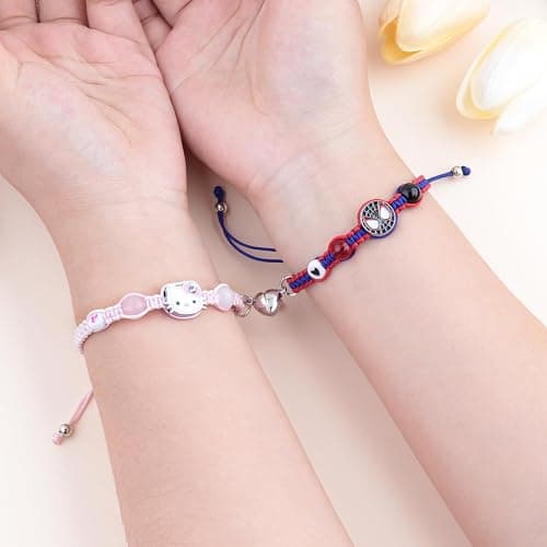 XMITHJLS Couples/Friendship Matching Bracelets,Bat/Spider/kitty Bracelets Set, Valentine's Day Birthday Jewelry Gifts for Gf and Bf Soulmate, Matching Gifts for Husband&Wife Son&Daughters BFF thumbnail 5