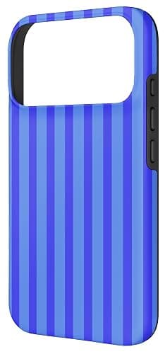 Minimalist Elegant Blue Berry Pastel Vertical Line Stripes Case for iPhone 17 Pro thumbnail 2