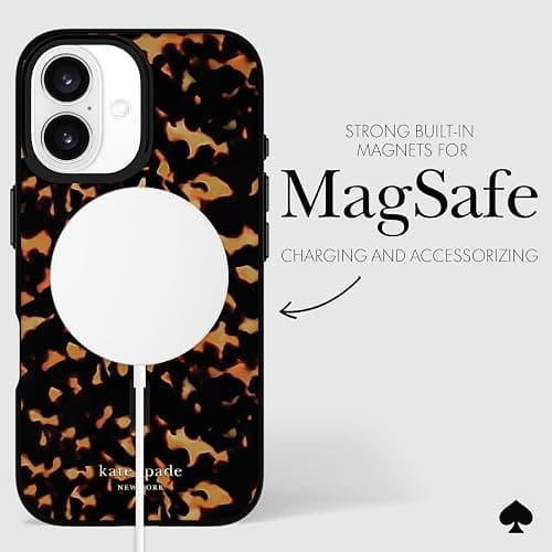 kate spade new york iPhone 16 Case - Compatible with MagSafe - Designer Phone Case - Tortoise thumbnail 6