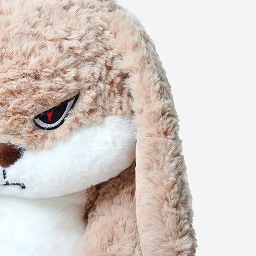 Magic Lion 19.6 inch Bunny Stuffed Animals, Soft & Cute Rabbit Plush Toys, Grumpy Bunny Plush, Rabbit Stuffed Animal, Perfect for a Gift (Brown) thumbnail 6