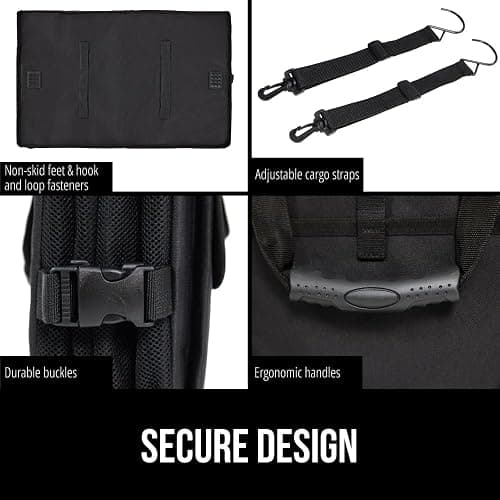 GORILLA GRIP Large Capacity Sturdy Trunk Storage Organizer, Slip and Water Resistant Collapsible Organization Container, Holiday Gifts for Men, Women, Multi Compartment Car or SUV Accessories, Black thumbnail 5