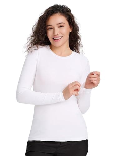 COZYFIT 3 Pack Scrub Undershirts Long Sleeve Women - Underscrub Comfort Tee thumbnail 5