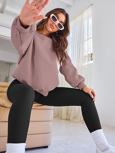 EFAN Womens Sweatshirts Oversized Crewneck Y2K Fleece Hoodies Fall Fashion 2025 Teen Girls Cute Winter Clothes Sweater thumbnail 4