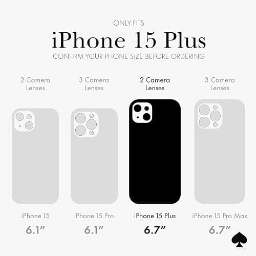 kate spade new york iPhone 15 Plus Case, Compatible with MagSafe - Hollyhock Cream - Hollyhock Cream thumbnail 2