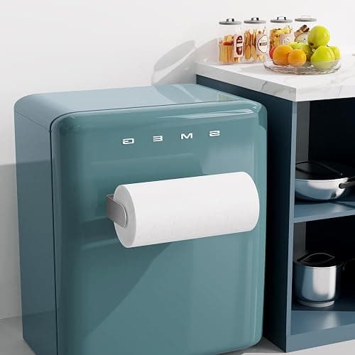 ZUNTO Magnetic Paper Towel Holder for Refrigerator – Strong Magnet Kitchen Paper Towel Rack for Grill, RV & Pantry – Sleek Silver Design thumbnail 7