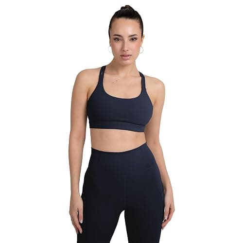 YITTY Active Women's Ultraluxe Strappy Medium Impact Bra, Athleisure, 4-Way-Stretch thumbnail 2