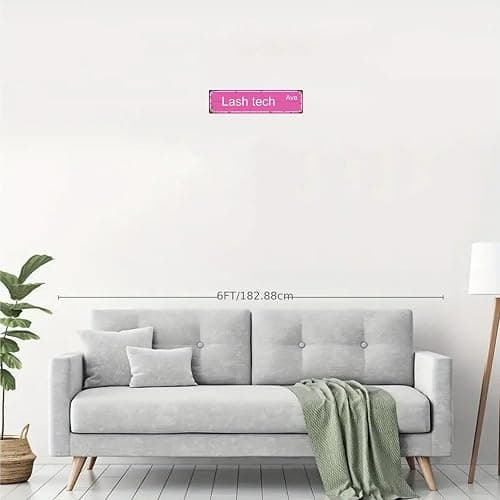 LASH TECH AVE GIRLS WOMEN Metal Tin Street Sign Bar Cafe Garage Cave Home Room Wall Bathroom Farmhouse Garden Porch Patio Decor, 16 x 4 Inch thumbnail 2