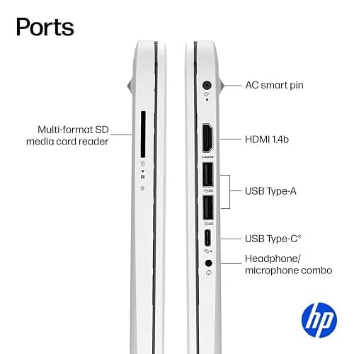 HP 14" Laptop Thin and Light for 2026 Student Business with Office Suite, Copilot AI, Intel CPU Up to 2.8GHz, 8GB RAM, 628GB Storage (128GB SSD+500GB Ext), WiFi 6, Win 11 Pro, MarxsolAccessory, White thumbnail 8