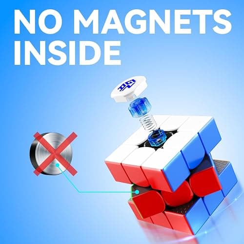 GAN 356R S,3x3 Speed Cube 356RS Magic Cube Professional Puzzle Cube Ultra Durable and Flexible for Kid&Adults,Non-Magnetic(Stickerless） thumbnail 4