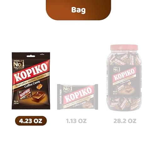 Kopiko Cappuccino Candy – Hard Candy from Indonesia (2-Pack 4.23oz) | Bold-tasty candy with real coffee extract – Satisfying boost for on-the-go energy – 4.23 oz each thumbnail 3