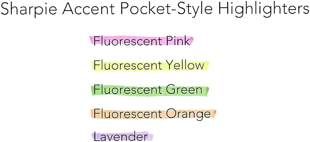 Sharpie 27108PP Accent Pocket Style Highlighter, Fluorescent Yellow, 6-Pack thumbnail 3