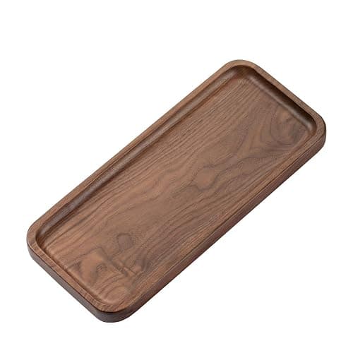 muso wood Petit plateau de service en bois de noyer - Rectangulaire - 30 x 13 cm - Plateau de service thumbnail 2
