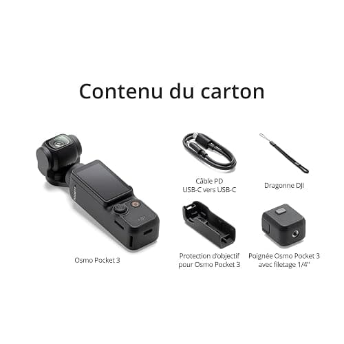 DJI Osmo Pocket 3, digital camera vlog CMOS 1'' et Vidéo 4K/120 ips, Stabilisation à 3 axes, MAP rapide,Suivi Facial/Objets,Écran tactile rotatif 2",petite Cam. Vidéo pour Photographie,YouTube thumbnail 2