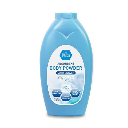 MED PRIDE Talc-Free Cornstarch Shower, Natural Sense Baby Powder Scented Dusting for Diaper Rash & Chafing, 13oz - Image 1