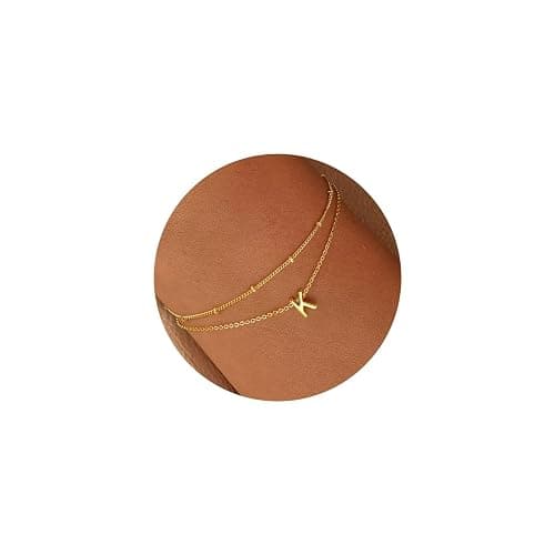 Turandoss Gold Initial Bracelets for Women, Dainty 18K Real Gold Plated Layered Letter A-Z Initial Bracelets Personalized 26 Alphabet Monogram Gold Bracelets for Women Jewelry Gifts Trendy - Image 1