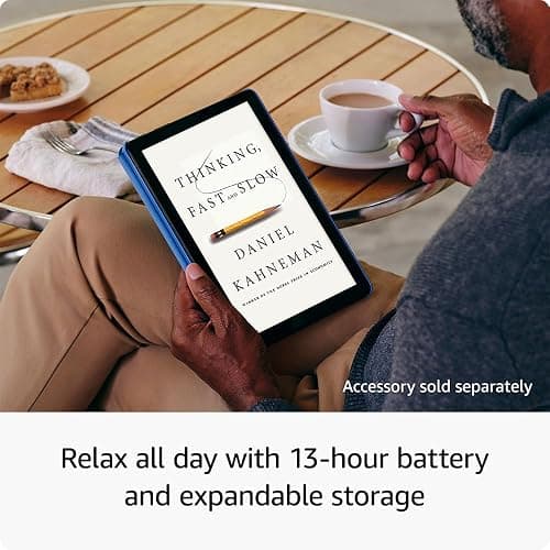 Amazon Fire HD 10 tablet (newest model) built for relaxation, 10.1" vibrant Full HD screen, octa-core processor, 3 GB RAM, 32 GB, Ocean thumbnail 4
