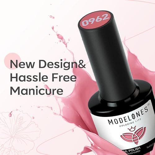 Modelones Gel Nail Polish 6 Colors Nude Pink Gel Polish Kit White Pastel Light Pink Nail Polish Gel Barely Pink Soak Off Gel Nail Popular Nail Art DIY Salon Home Manicure Gifts thumbnail 7