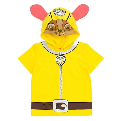 Paw Patrol Chase Skye Rubble Marshall Cosplay T-Shirt and Bike Shorts French Terry Outfit Set Toddler to Big Kid thumbnail 4