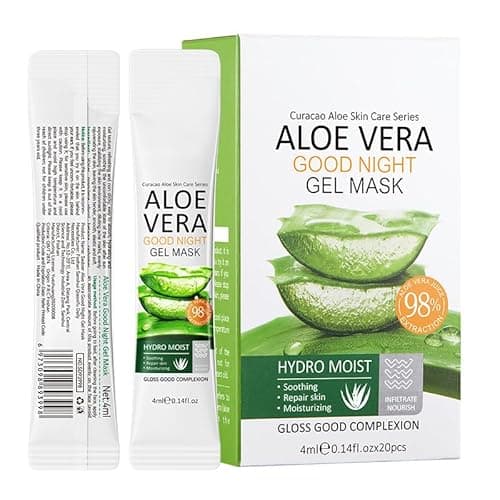 Good Night Mask, Vitamin C Aloe Vera Sleeping Mask, with Aloe Vera Gel & Hyaluronic Acid, Anti Aging Hydrating Face Mask for All Skin Types, Night Time Skin Care & Repair, No-Rinsing (Aloe Vera)
