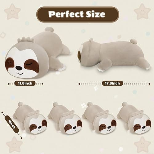 SQEQE Sloth Stuffed Animals with Babies Inside 5-Piece Set of Sloth Mommy and Babies Plush Cuddly Stuffed Animals Toys for Kids, Gifts Ideal for Christmas, Valentine's, Birthday thumbnail 4