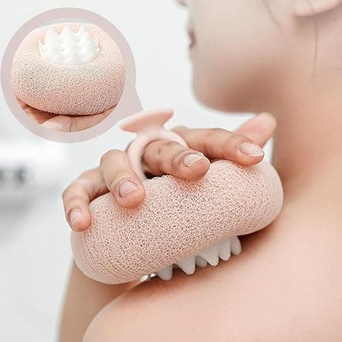 Super Soft Sunflower Suction Cup Bath Ball, 2024 Upgraded 2-in-1 Sunflower Bath Ball Exfoliating Bath Sponge Cleaning Brush, Sponge Mesh Pouf Shower Ball for Women, Men Shower (Apricot+Yellow) thumbnail 8