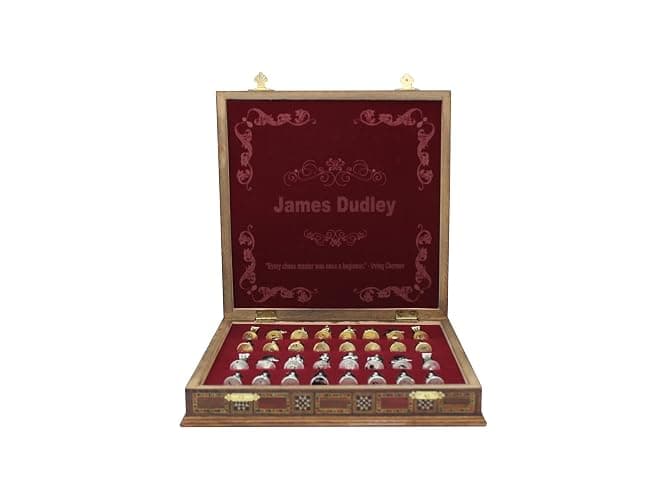 Antochia Crafts 11 Inches Custom Chess Set - Personalized Chess Set - Gift Idea for Son, Husband, Father and Anyone for Birthday, Anniversary and Any Occasion, 2 players thumbnail 3