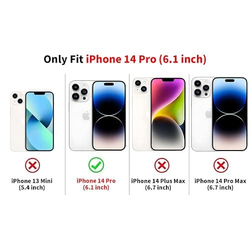 Yomjew 2 Pack Christmas Phone Case for iPhone 14 Pro 6.1", Cute Cover with Red Xmas Santa Elk Snowman Snowflake Pattern Full Camera Lens Shockproof Soft Silicone Cover for Girl Women thumbnail 2
