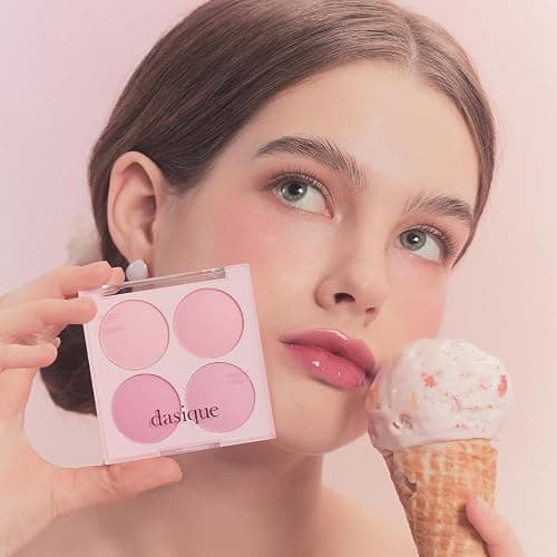 Dasique Blending Mood Cheek #08 Blueberry Sorbet | 4 Blendable Shades in Lightweight Smooth Powder | Vegan | Blush thumbnail 3