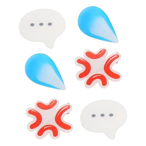 6PCS Cute Clips Funny Shaped Sweat Droplet Side Clips Droplet Pins for Daily Wear Party Accessories thumbnail 3
