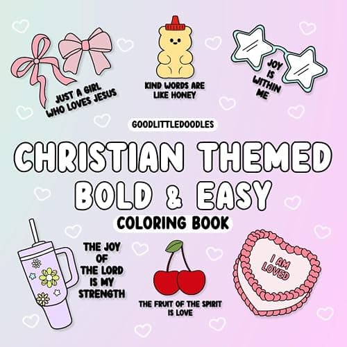 Christian Themed Bold and Easy Coloring Book: Bold and Easy Coloring - Image 1