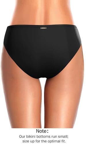 Zmart Women Standard Strappy Bikini Bottoms Full Coverage Bathing Suit Cutout Swim Low Rise Swimsuit Bottom thumbnail 3