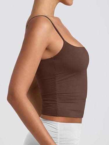 PINKMSTYLE Women's Basic Double Lined Scoop Neck Tank Tops Adjustable Cami Tank Summer Sleeveless Tops thumbnail 3