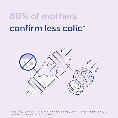 MAM Easy Start Anti-Colic Bottle Starter Set | Includes 4X Feeding Bottles and MAM Original Start 0-2 Month Soother | Self-Sterilising | Baby Gift Set of Newborn Essentials | Lilac (Various Designs) - Set - Purple thumbnail 3