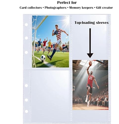 40 Pack - 320 Pockets A5 Binder Sleeves (2.6"x3.6") - Double-Sided 4 Pocket Kpop Photocard Protector Pages - Ultra-Clear Trading Card Sleeves for Game Cards, Collectibles, & Trading Cards thumbnail 3