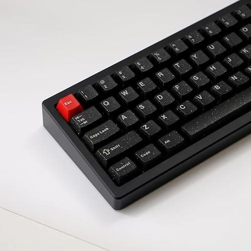 Sumgsn 114 Keys Doubleshot Translucent Keycaps, Glitter Neon keycaps, Cherry Profile Keycap Set for 60% 65% 75% Mechanical Keyboard Cherry Mx Switches - Image 1