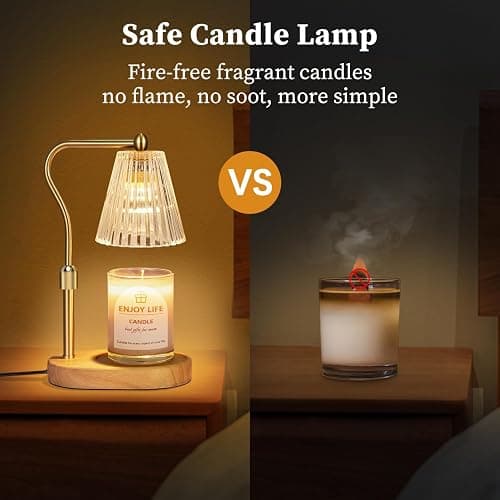 seenlast Candle Warmer Lamp with Timer Dimmer Adjustable Height for New Home Bedroom,Mothers Day Gifts,Vintage Home Decor for Scented Jar thumbnail 6
