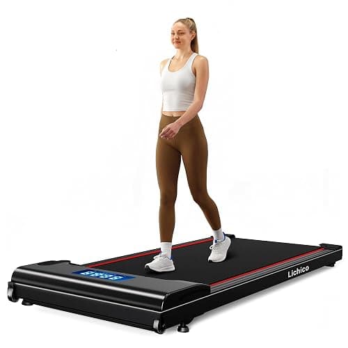 Lichico NeoSilent Walking Pad Under Desk Treadmill for Home with BLDC Core and Extra-Large Belt, App and Remote Control, Portable and Compact - Image 1