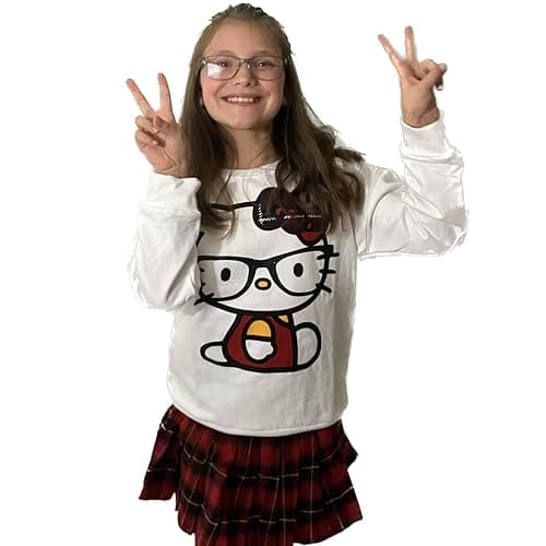 Hello Kitty Girls Fleece Sweatshirt and Skirt Toddler to Big Kid thumbnail 8