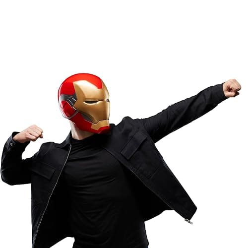 Marvel Legends Series Iron Man Premium Electronic Helmet with Light FX, Avengers: Endgame Adult Collectible Roleplay Gear thumbnail 7