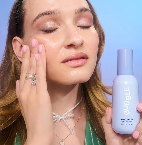Bubble Skincare First Class Face Oil Cleanser - Facial Cleansing Oil + Makeup Remover Enriched with Rosehip Seed Oil + Sunflower Seed Oil to Nourish + Soothe Skin (4 fl oz) thumbnail 3