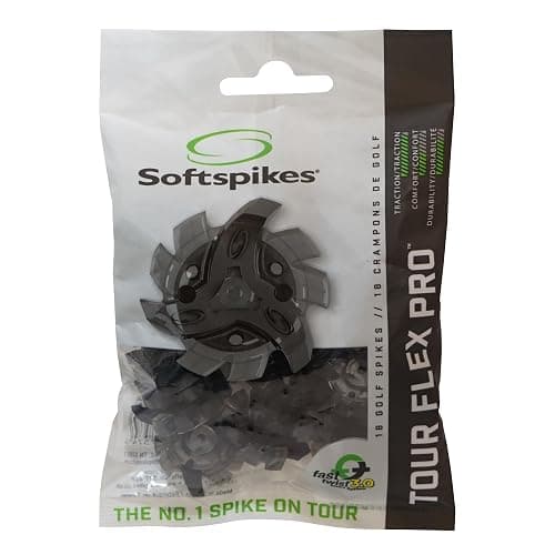 Softspikes Tour Flex Pro Golf Cleats Fast Twist 3.0-18 Spikes - Black - Image 1