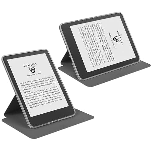 360 Degree Rotating Case for 6" Kindle Paperwhite (10th Generation-2018 Release), Detachable Magnetic Design Protective Adjustable Stand Cover Clear Back with Auto Sleep/Wake, Pink thumbnail 5