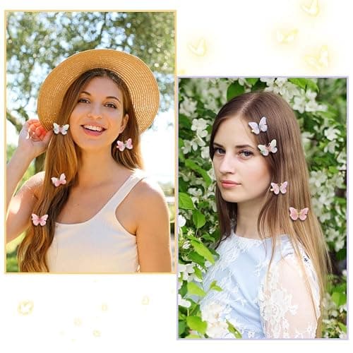 18Pcs Rhinestone Butterfly Hair Clips for Teens Women, Y2K Glitter Hair Jaw Clips, Cute Headwear Gifts for Wedding and Back to School thumbnail 3