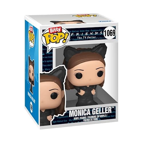 Funko Bitty POP! Friends - Monica As Catwoman, 4-Pack and A Surprise Mystery Mini Figure - 0.9 Inch (2.2 Cm) Collectable - Stackable Display Shelf Included - Gift Idea - Party Bags Stocking thumbnail 4