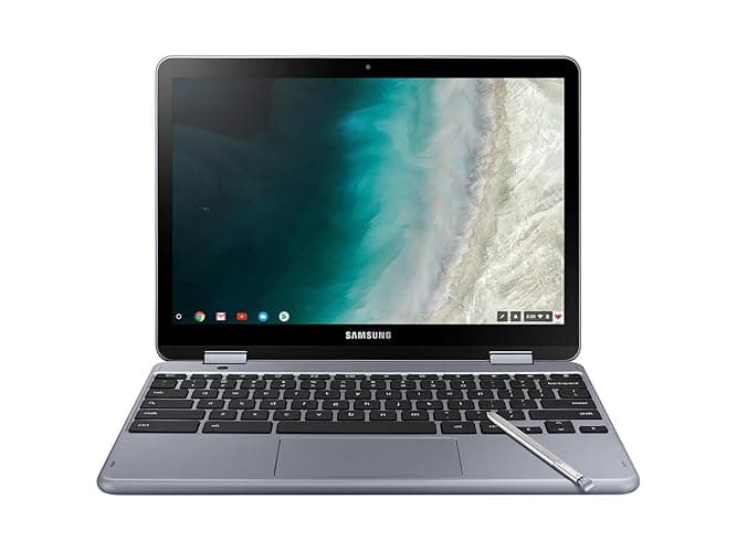 SAMSUNG Chromebook Plus V2 360 2-in-1 Laptop w/Dual Webcam (12.2" FHD+ Touchscreen,Intel Celeron 3965Y, 4GB RAM, 128GB (64GB eMMC+64GB SD Card), Stylus Pen) Home & Education, IST SDCard, Chrome OS - 128GB storage thumbnail 3
