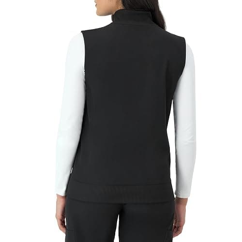 Hanes Women's Comfort Fit Scrubs Healthcare Vest, Moisture-Wicking Stretch Scrubs Vest for Women - Medium - New Ebony thumbnail 3