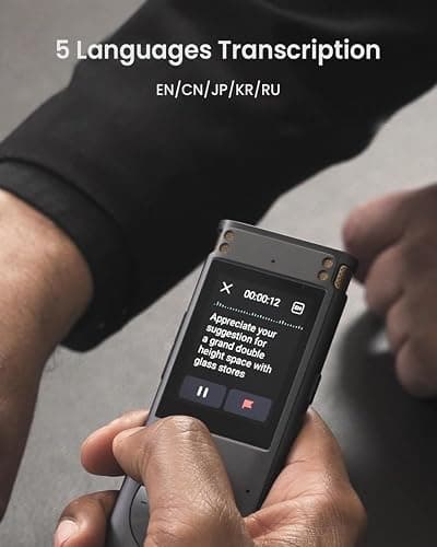 iFLYTEK Voice Recorder with Playback, Digital Voice Recording Device with Transcription to Text, 2-inch Touch Screen Recorder, Audio Recorder Zoom Recorder Device for Lectures, Conference, Interview thumbnail 6