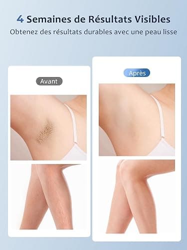 Épilateur Lumière Pulsée avec Fonction de Refroidissement, Épilateur Laser avec 999,900 Flashs, 9 Niveaux d'Énergie, Épilation IPL pour Visage, Aisselles, Jambes et Bikini - Hommes et Femmes thumbnail 6